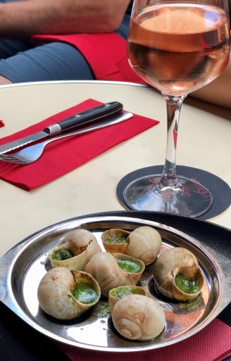 snails and wine